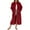 Wine, variant on Zip Up Fleece Warm Bathrobes for Women Thick Sherpa Loungewear with Pockets Casual Winter Soft Bath Robes for Holiday Resort