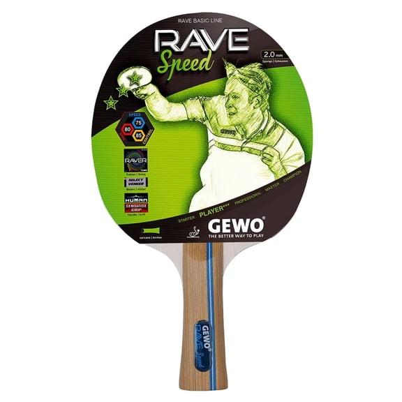 GEWO Rave Speed Pre-Assembled Table Tennis Racket