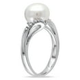 thumbnail image 3 of Everly Women's Cultured Pearl and Diamond Sterling Silver Ring, 3 of 5