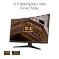 thumbnail image 2 of Monitor curvo ASUS TUF Gaming 32" 1440P HDR (VG32VQ1B) - QHD (2560 x 1440), 165 Hz (admite 144 Hz), 1 ms, desenfoque de movimiento extremadamente bajo, altavoz, FreeSync Premium, montaje VESA, Display, 2 of 5