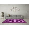 thumbnail image 3 of Ahgly Company Indoor Rectangle Checkered Purple Modern Area Rugs, 5' x 8', 3 of 4