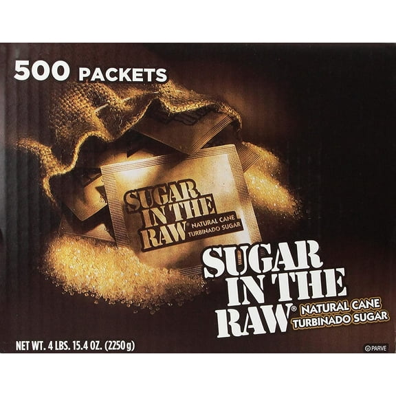 Sugar In The Raw Sugar Packets, Raw Sugar, 0.18 oz Packets, 500 per Carton 827749