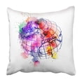 thumbnail image 1 of BSDHOME Watercolor Color Globe Covered with Colorful Grunge Splashes Blue World Planet Ink Pillowcase 16x16 inch, 1 of 1