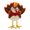 B, variant on Fabric Turkey Bird Desktop Figurine Soft Tabletop Fall Home Mantel Seasonal Centerpiece Decor