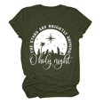 thumbnail image 1 of Gibobby Camisas Para Mujer Elegantes Camiseta de manga corta con cuello redondo y estampado de para mujer O Holy Night（Verdinegro， L), 1 of 3