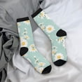 thumbnail image 5 of Bingfone Compression Socks for Women and Men Long Socks for Running Athletic Cycling Nurse- Floral Daisy, 5 of 6