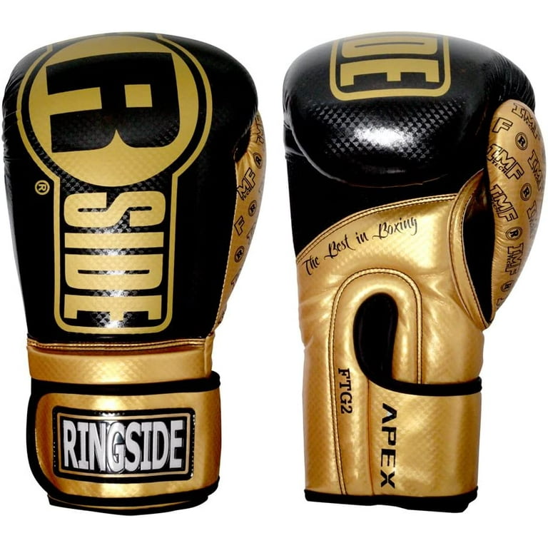 Ringside Apex Flash Sparring Boxing Gloves 16 oz Black Gold Walmart