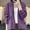 Purple, variant on Rvasteizo Women's Cropped Button-down Cardigan Sweater Fall Winter Long Sleeve