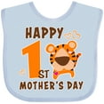 thumbnail image 3 of Inktastic Happy First Mothers Day with Tiger Boys or Girls Baby Bib, 3 of 4