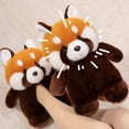 thumbnail image 4 of Jiibva Cartoon Raccoon Animal Slippers, Winter Warm Plush Slippers, Non-Slip Soft Closed Back Indoor Slides House Shoes for Women, Man, 4 of 7