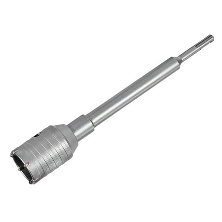 

Wall Hole Drill Bit 50mm Hole Saw Cutter 240mm Drilling Depth Round Shank with Connecting Rod for SDS X4 Impact Drill