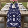 thumbnail image 4 of Navy Blue Bee Table Runner 90 Inches, Retro Chic Moon Star Mushroom Flowers Bed Runner Dresser Scarves Tabletop for Indoor Outdoor Parties/Ceremony/Banquet, 13" x 90", 4 of 9