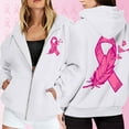 thumbnail image 2 of Shadoumai Womens Zip Up Hoodie Cancer Awareness Pullover Long Sleeve Casual Athletic Sweatshirt With Pocket Drawstring Fall Winter Jackets, 2 of 6