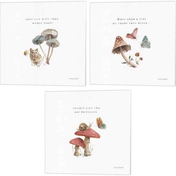 Great Art Now Storybook A by Lisa Audit 3 Piece Canvas Art Set Each 14"W x 14"H