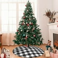 thumbnail image 7 of Picia Black White Plaid Print Christmas Tree Skirt , Christmas Tree Skirt Ornaments for Merry Christmas Holiday Party Decorations Indoor Outdoor-36", 7 of 7