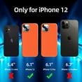 thumbnail image 6 of [5 in 1 for iPhone 12/iPhone 12 Pro Case, with 2 Pack Screen Protector + 2 Pack Camera Lens Protector, Liquid Silicone Slim Shockproof Protective Phone Case [Microfiber Lining] (Orange)…, 6 of 14