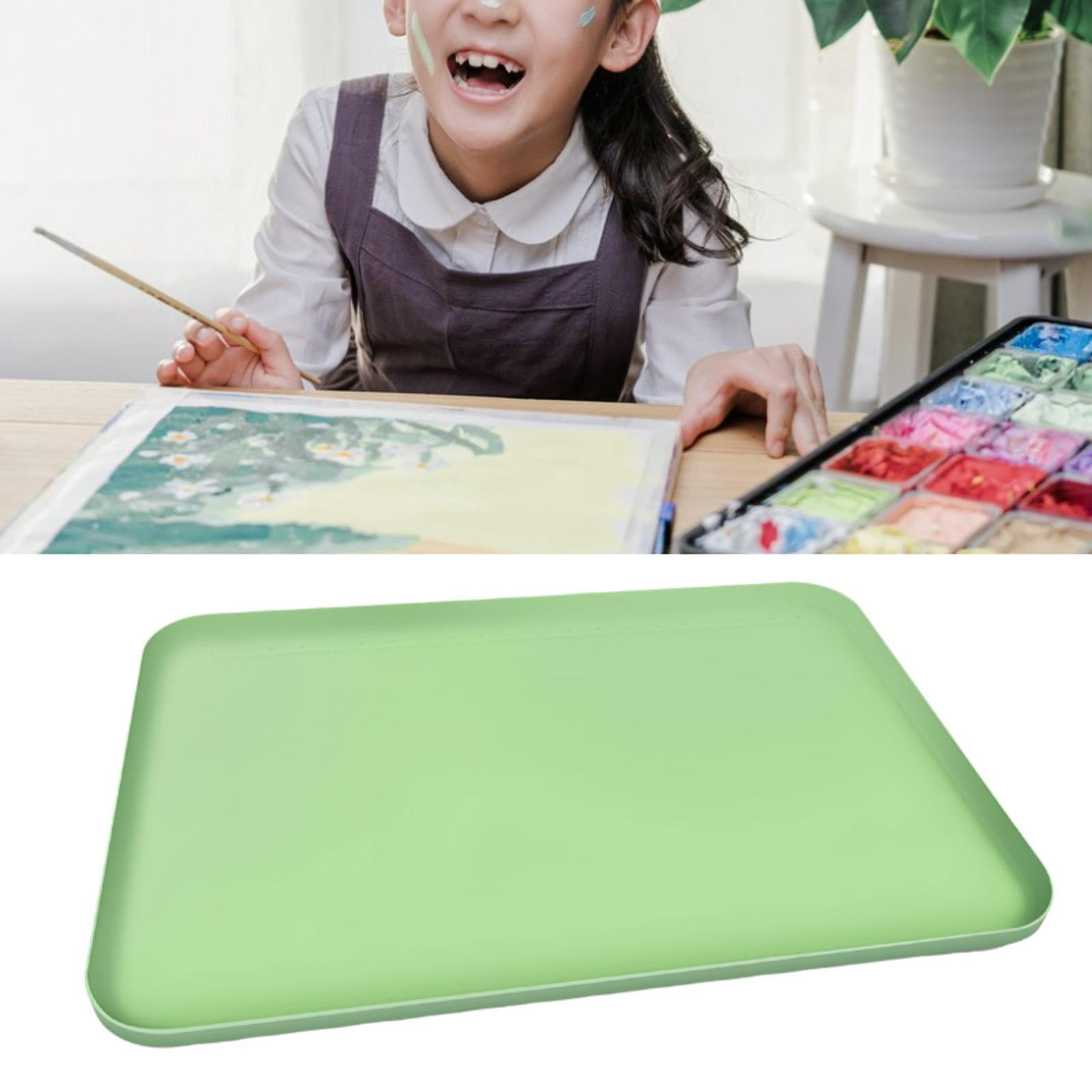 WLPZXP Silicone Painting Mat Easy Cleaning Non Stick 24"x16" for DIY Drawing Liquid Green