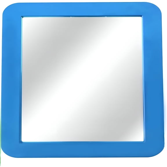 LAMIRO Blue Easy to Mount Magnetic Selfie Mirror for Work,School,Gym Lockers,1 Pack