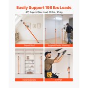 Cabinet Jack Support Pole 4-Pack Adjustable 49.2-114.6 Inch Telescopic Quick Support Rod Set with 198 lbs Capacity for Cabinet Installation Drywall Lifting Cargo Support Construction Use Tool