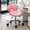 Pink, variant on LessMore Adjustable Pedicure Stool Swivel Ergonomic Nail tech Chair for Salon Professionals, Comfortable Pedicure Chair with Smooth Rotation Wheels, black