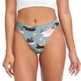 thumbnail image 1 of Fotbe Swan Princess On Lake Tanga Sin Costuras para Mujer con Estampado – Panties Invisibles, Transpirables y Cómodos para Uso Diario-Large, 1 of 6