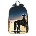 Uemuo Azure Sky Western Desert Cowboy Pattern Backpack for Work and