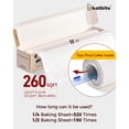 thumbnail image 2 of Katbite Heavy Duty Parchment Paper Roll for Baking, 15 in x 210 ft, 260 Sq.Ft Baking Paper with Slide Cutter, Easy to Cut & Non-Stick Cooking Paper for Bread, Cookies, Air Fryer, Steaming, Grilling, 2 of 8