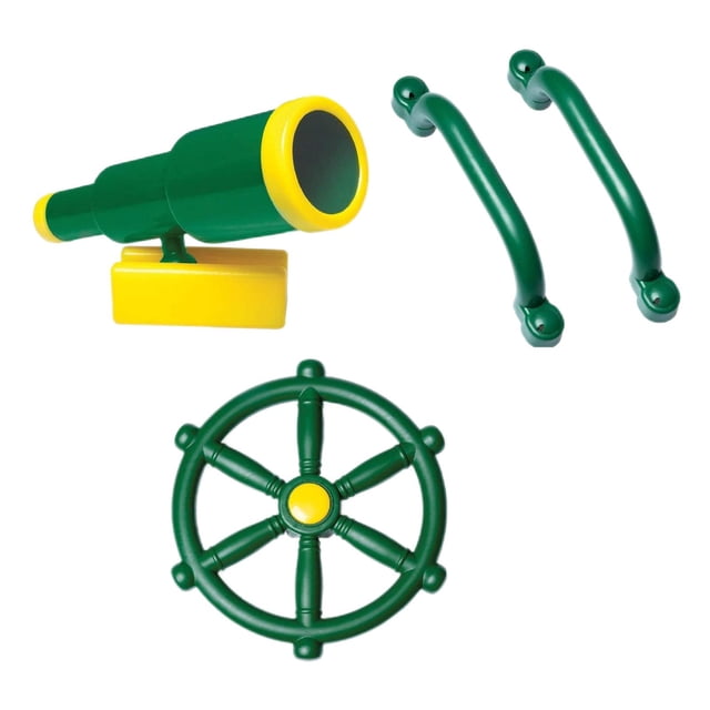 4 Uds. de plástico para , telescopio pirata, volante y manillar de seguridad, juego de equipo de juegos para a, gimnasio, marco de escalada, Zulema Volante