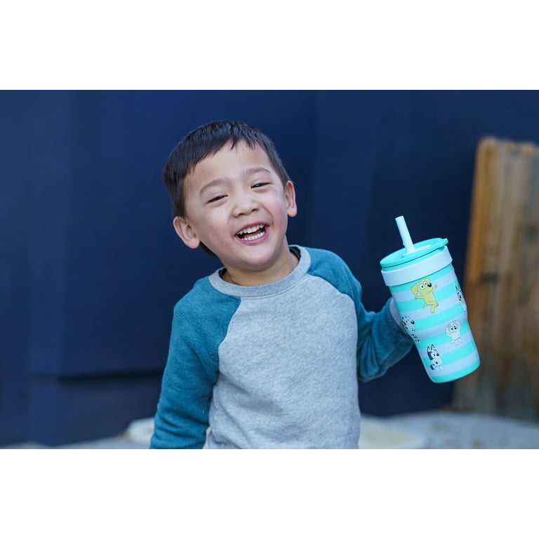 ★TOUT Y EST★ Net tumbler bag blue FTPHS02BL Zak Designs 18oz Bluey Kids Straw Handle Tumbler, Stainless