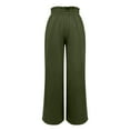 thumbnail image 4 of AILIYIL Women'S Elastic High Waisted Fashionable Wide Leg Pants With Slimming And Drapey Wide Leg Pants (Green1,S), 4 of 9