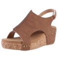 thumbnail image 3 of Zapatos de vestir casuales de estilo romano Sandalias de vestir con punta abierta Sandalias de plataforma para mujer, 3 of 9