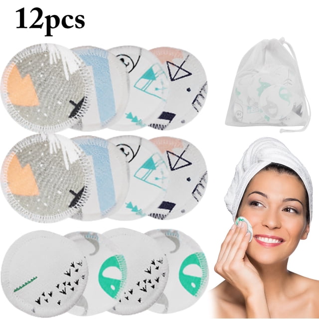Makeup Remover Pad Washable Reusable Cotton Makeup Removal Pad with Mesh Bag