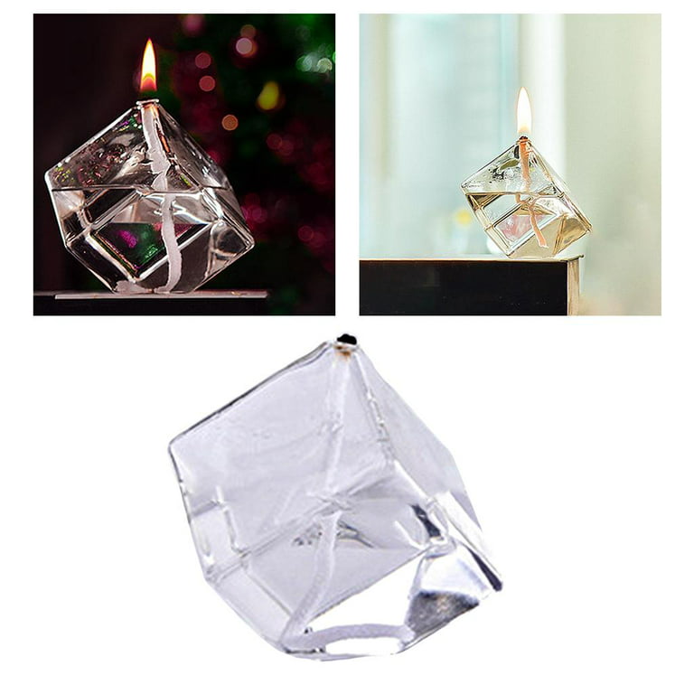 Refillable Glass Liquid Candle Clear Handcraft Smokeless for Wedding  Decoration Emergency - Cone