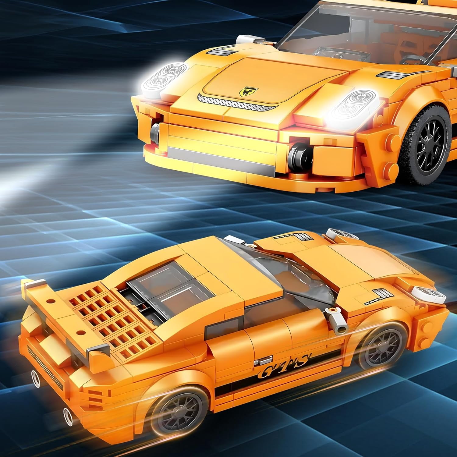 Speed Racing Cars Building Sets, Mini Sports MOC Cars Toy Set, 338 Pieces Collectible 911 Model Building Kit