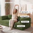 thumbnail image 4 of DILORA Convertible Sleeper Sofa Bed,Compressed Floor Boneless Couch,Modular Modern Corduroy Sofa for Living Room Bedroom,Easy Assembly(Green)78.8'', 4 of 9