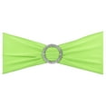 thumbnail image 1 of Unique Bargains 14'x5' Stretch Chair Sashes Bows Chair Bands Sashes with Buckle Slider Light Green 25 Pack, 1 of 5