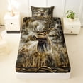 thumbnail image 3 of Erosebridal Jungle Deer Elk Twin Sheet Sets for Kid, Rustic Farmhouse Bedding, 3pcs, 3 of 5