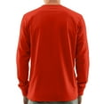 thumbnail image 3 of Homeyce Mens Long Sleeve Henley Shirts Solid Color with Button Henley Shirt Summer Lightweight Stand Collar T-Shirts Big and Tall Top Pullover,Red 3XL, 3 of 6