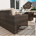 thumbnail image 2 of Sunmthink 3 Pcs Patio Furniture Sets with Coffee Table,Patio Conversation Sets,Brown, 2 of 4