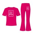 thumbnail image 5 of LvhaoGJOB Little Kids Girls T-Shirt and Shorts Outfit Set, Hot Pink - graphic print, custom print, 5 of 7