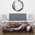 thumbnail image 3 of Designart "Glamorous Pink and Gold Flowers V" Floral Bedding Covert Set - Traditional Pink Bed Set With 1 Shams, 3 of 6