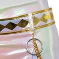 thumbnail image 5 of Halloween Costume Anime Game Cosplay Outfit Star Stage Cos Tops Skirt Belt Waist Chain 2-Shoulder Cap 2-Earrings 8-Piece Set for Themed Parties Anime Conventions Birthday Gifts,L,110（4-5 Years）, 5 of 5