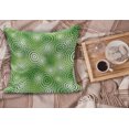 thumbnail image 2 of Abstract Fluffy Throw Pillow Cushion Cover, Circular Round Shaped Inner Geometric Eco Wavelength Illustration, Rectangle Accent Pillow Case, 26" x 16", Hunter Green White, by Ambesonne, 2 of 5