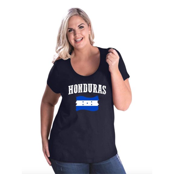 NIB - Women's Plus Size Curvy T-Shirt - Honduras Flag
