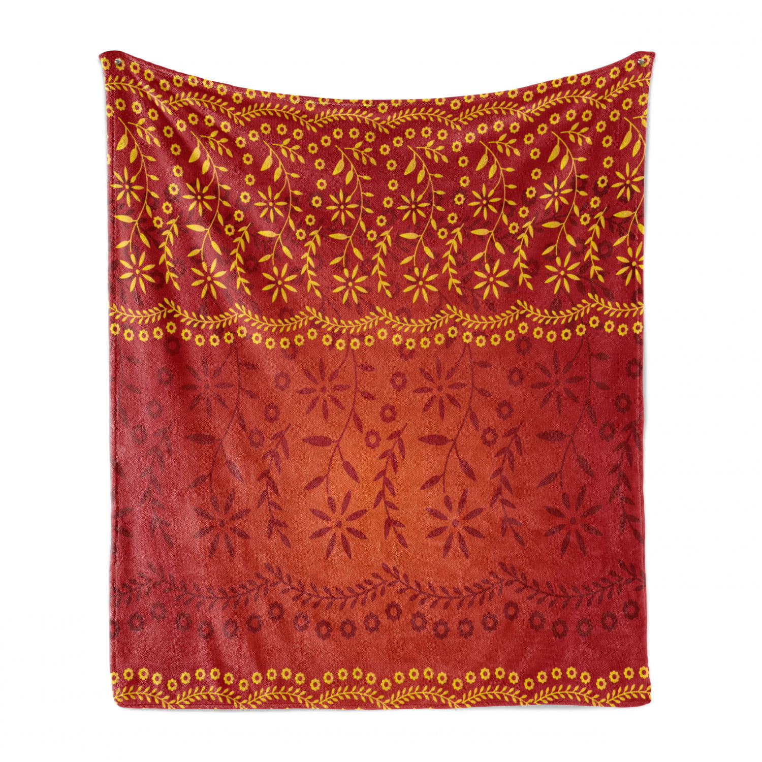 Maroon Teal Old Floral Ornament Pattern with Swirled Florets and Leaf Turkish Artwork 60 x 80 Cozy Plush for Indoor and Outdoor Use Ambesonne Moroccan Soft Flannel Fleece Throw Blanket 