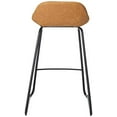 thumbnail image 3 of Cortesi Home Ava Tabourets de Comptoir en Similicuir Brun Selle, 25 Pouces de Haut, CH-CS624959, 3 of 5