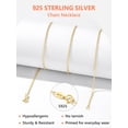 thumbnail image 5 of Silvora 18K Gold Plated Sterling Silver Chain Necklaces, Dainty 1.5mm Thin Necklace Jewelry Gift for Women - 18 inch, 5 of 8
