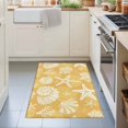 thumbnail image 3 of 2x3 Ft Entryway Area Rug, Starfish Yellow Coastal Kitchen Rug Runner Washable Floor Mat, Summer Nautical Shell Beach Non Slip Indoor Door Mat Throw Carpet for Bathroom Living Room Bedroom, 3 of 8