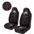 thumbnail image 3 of Uorisanigo Rose Skull Car Seat Covers Front Seats Only Universal High Back Bucket Seat Cover Fit for Vehicles, Auto, Suvs, Trucks, Sedans, Vans, Cars, Set of 2, Coral Velvet Fabric, 3 of 7
