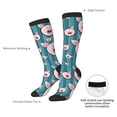 thumbnail image 3 of Daiia Sports Socks Funny Pig Faces Printed Novelty Crew Socks for Men Women Knee High Socks Cotton Socks Soft & Breathable Support Unisex Socks, 3 of 9